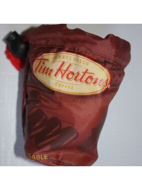 Rare Tim Horton's Tote Bag Pack Away Fabric Cup